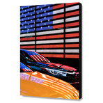 Time Square / American Flag // Paolo Pettigiani // Stretched Canvas (16"W x 24"H x 1.5"D)