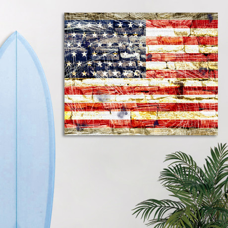 American Flag // Daniel Janda // Stretched Canvas (20"W x 16"H x 1.5"D)