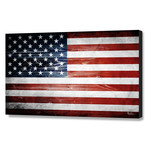 American Wooden Flag // Nicklas Gustafsson // Stretched Canvas