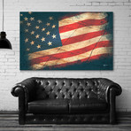 American Flag // Stefania Piredda - Giffyart (24"W x 16"H x 1.5"D // Stretched Canvas)