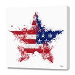 Artistic LXXXVIII - Americana Star I, NE // Tmarchev // Stretched Canvas (16"W x 16"H x 1.5"D)