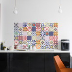 Multicolor Vintage Tiles // 60 ct. (40"W x 24"H)