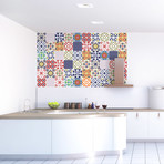 Multicolor Vintage Tiles // 60 ct. (40"W x 24"H)