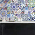 Stylish Multicolored Tiles // 60 ct. (40"W x 24"H)