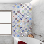 Stylish Multicolored Tiles // 60 ct. (40"W x 24"H)