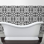 Arabesque Shade of Grey Tiles // 60 ct. (40"W x 24"H)