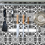 Arabesque Shade of Grey Tiles // 60 ct. (40"W x 24"H)