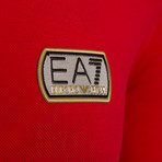EA7 Rubberized Patch Polo // Red (XS)