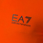 Metallic EA7 Bar Print Polo // Orange (S)