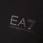 Metallic EA7 Bar Print Polo // Black (XL)