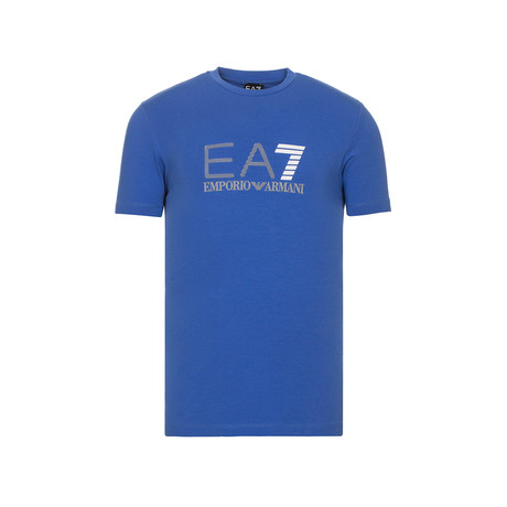 EA7 Linear Logo Graphic Tee // Blue (XS)