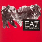 EA7 Mountain Graphic Tee // Red (L)
