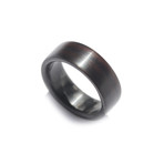 Ebony Twill Carbon Fiber Ring (Size 5)