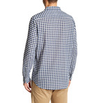 Long-Sleeve Modern Fit Shirt // Blue + White (S)