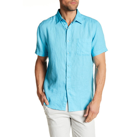 Short-Sleeve Modern Fit Shirt // Aqua (S)