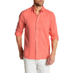 Long-Sleeve Linen Modern Fit Shirt // Spice Coral (M)