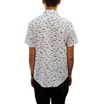 Short-Sleeve Printed Modern Fit Shirt // White (S)