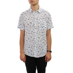 Short-Sleeve Printed Modern Fit Shirt // White (S)