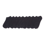 Low Cut Athletic Sock // Black // Pack of 10