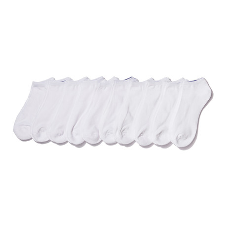 Low Cut Athletic Sock // White // Pack of 10