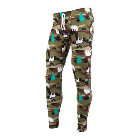 Wilderness Camo Premium Sleepwear // Green Multi + White + Grey (2XS)