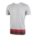 Plaid Weekday Select Tee // Heather Grey + Red + Black (M)