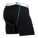 Weekday Boxer Brief // Black + Silver + Green (XS)