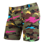 Weekday Camo Boxer Brief // Green + Black + Multi (2XL)