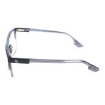 Straight Brow Thick Top Rectangle Frame // Black + Grey