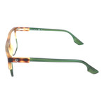 Straight Brow Thick Top Rectangle Frame // Havana + Green