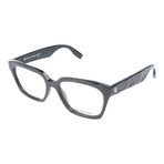 Irregular Surface Angled Rectangle Thick Rim // Black