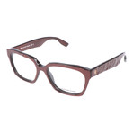 Irregular Surface Angled Rectangle Thick Rim // Chocolate