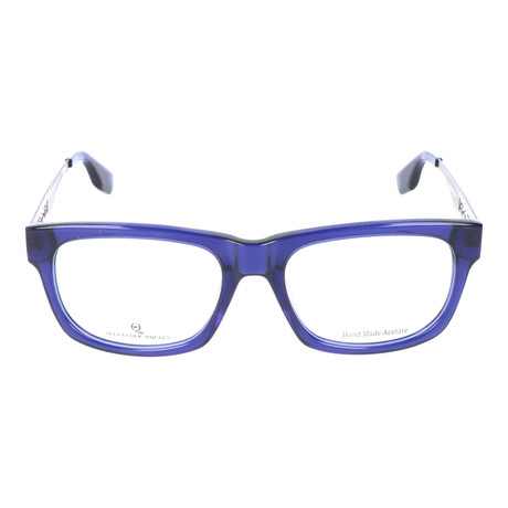 Thick Rim Rectangle Metal Sided // Blue