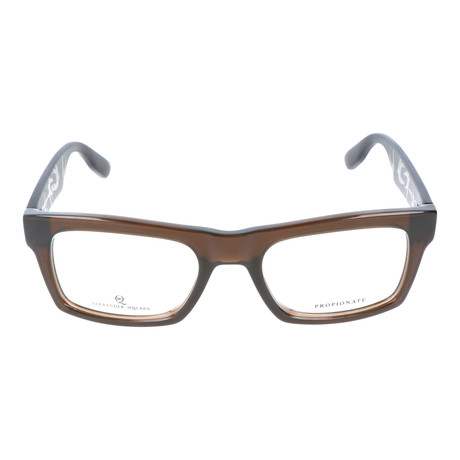 Heavy Rim Rectangular // Brown + Black
