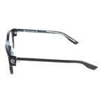 Rectangular Thick Rim Thick Sided // Black + Clear