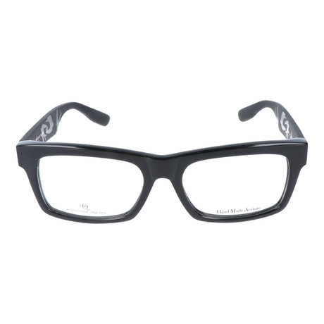 Heavy Brow Thick Rim Rectangular Frame // Black