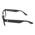 Heavy Brow Thick Rim Rectangular Frame // Black