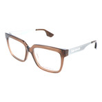Angled Square Thick Rim Metal Sided // Brown