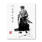 Immortal Samurai Sumi-e // Aluminum Print (16"W x 20"H x 0.2"D)