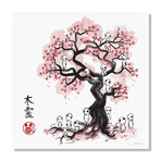 Forest Spirit Sumi-e // Canvas Print (16"W x 16"H x 1.5"D)