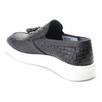 Woven Texture Tassel Loafer Sneaker // Black (Euro: 41)