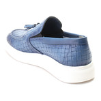 Woven Texture Tassel Loafer Sneaker // Blue (Euro: 44)