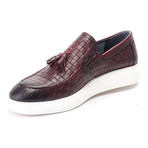 Woven Texture Tassel Loafer Sneaker // Bordeaux (Euro: 45)