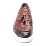 Woven Texture Tassel Loafer Sneaker // Tobacco (Euro: 43)