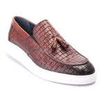 Woven Texture Tassel Loafer Sneaker // Tobacco (Euro: 40)