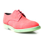 Contrast Sole Lace-Up Suede Derby // Red (Euro: 44)