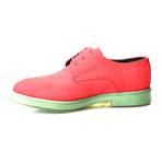 Contrast Sole Lace-Up Suede Derby // Red (Euro: 45)