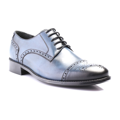 Perforated Captoe Brogue Derby // Dark Blue (Euro: 40)