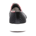 Woven Contrast Piped Derby Sneaker // Black (Euro: 41)