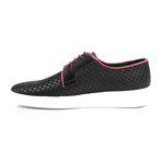 Woven Contrast Piped Derby Sneaker // Black (Euro: 44)